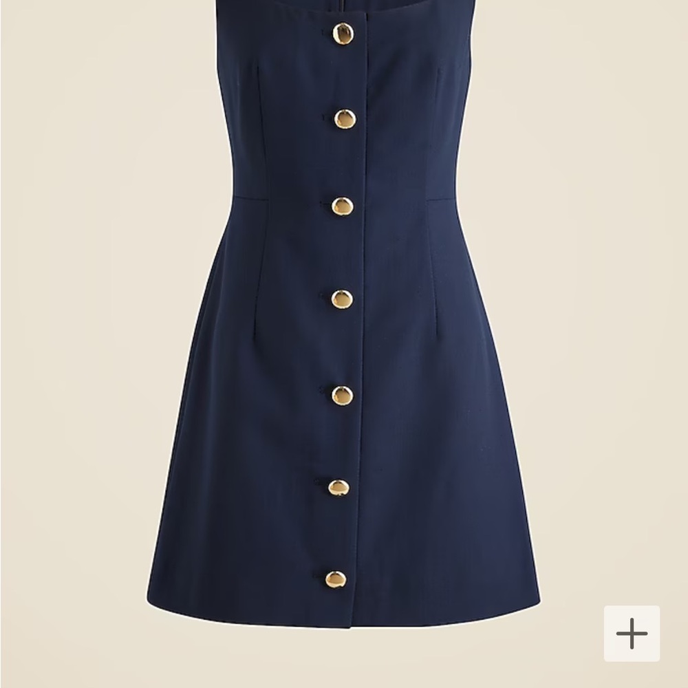 Elegant Navy Button-Down Dress